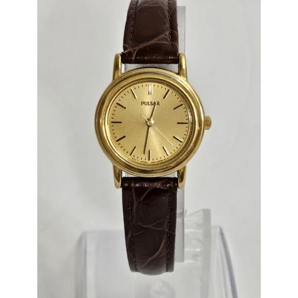 Vintage Pulsar V501-X025 Ladies Quartz Watch New Battery Mint Condition - Picture 1 of 11